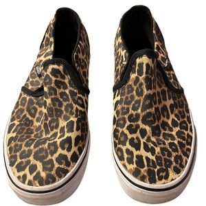 Vans Slip Ons Leopard Print